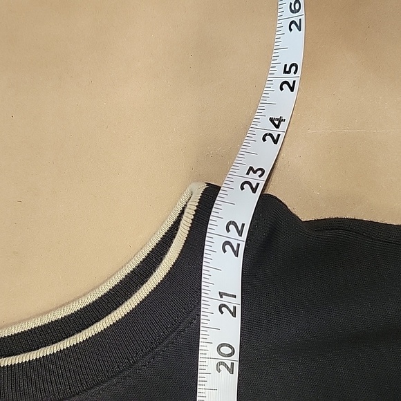 Nautica Size M Black with Tan Trim Knit Vest, Excellent Used Condition - Picture 6 of 11